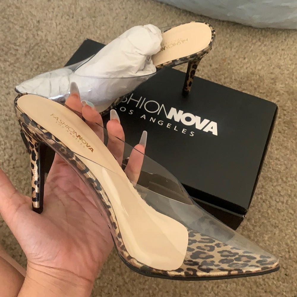 FASHION NOVA CHEETAH PRINT HEELS